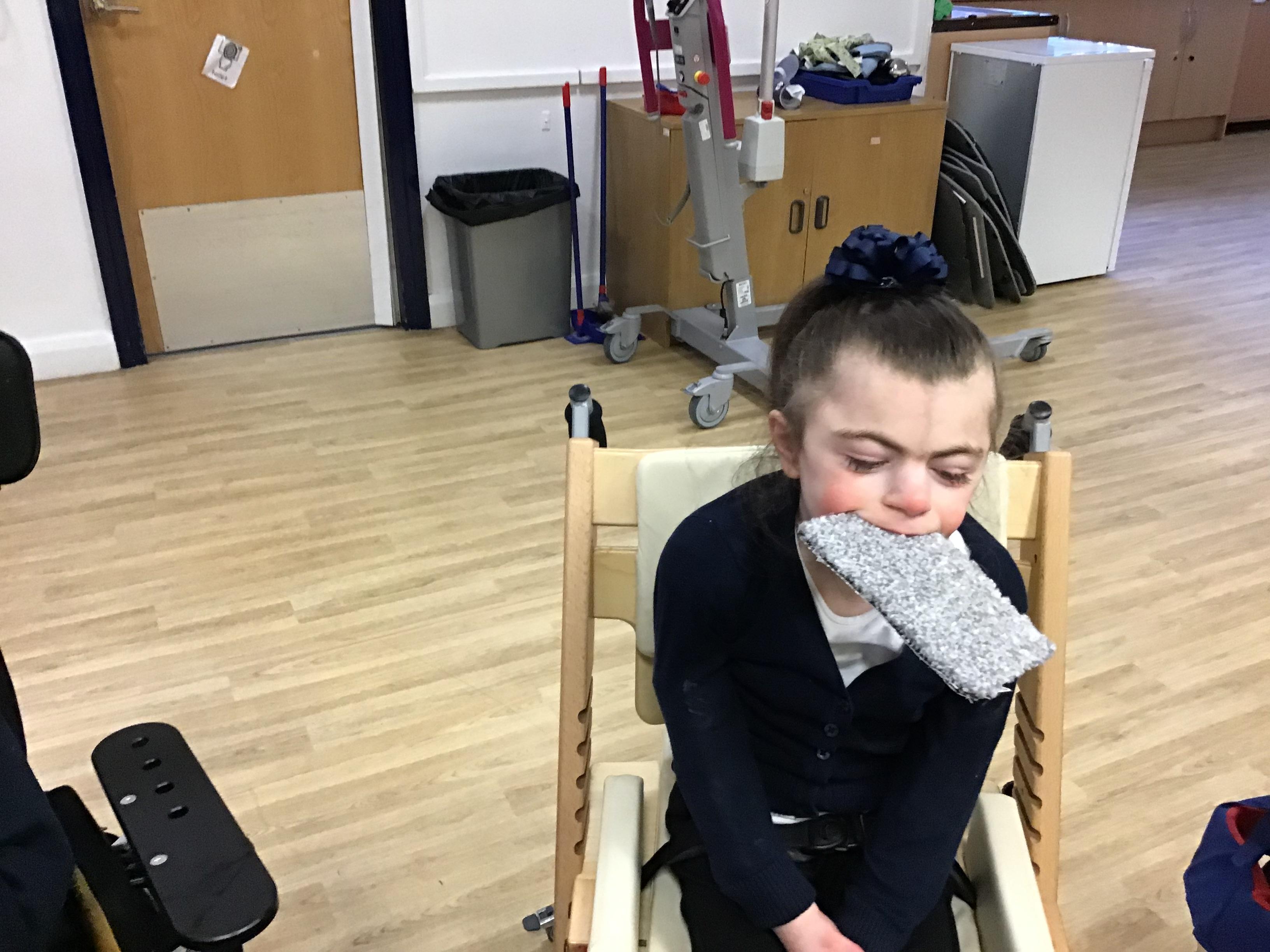 Exploring the feel of the carpet